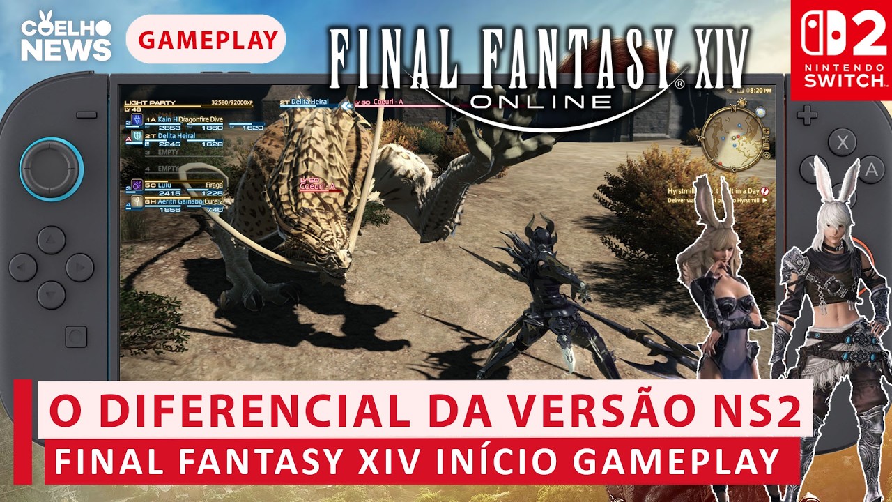 O Começo GRÁTIS de Final Fantasy 14 no Switch 2 l Gameplay