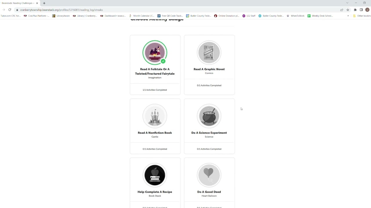 Beanstack Desktop Tutorials - Log Activities