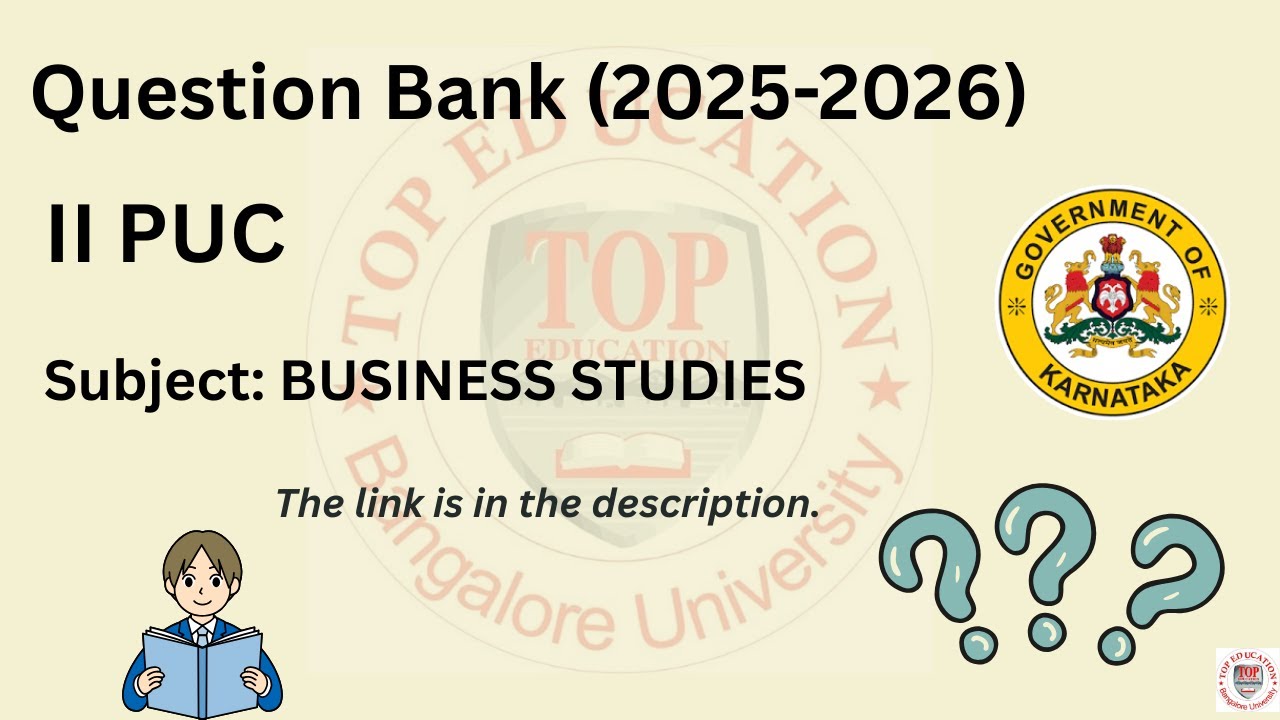 2nd PUC | BUSINESS STUDIES | Question Bank (2025-2026)  All Important Questions