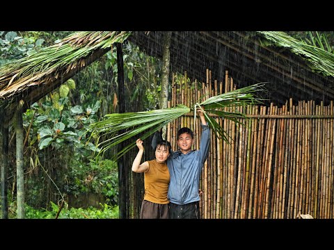 Slow-paced life in the highlands: Building a chicken coop in the afternoon rain
