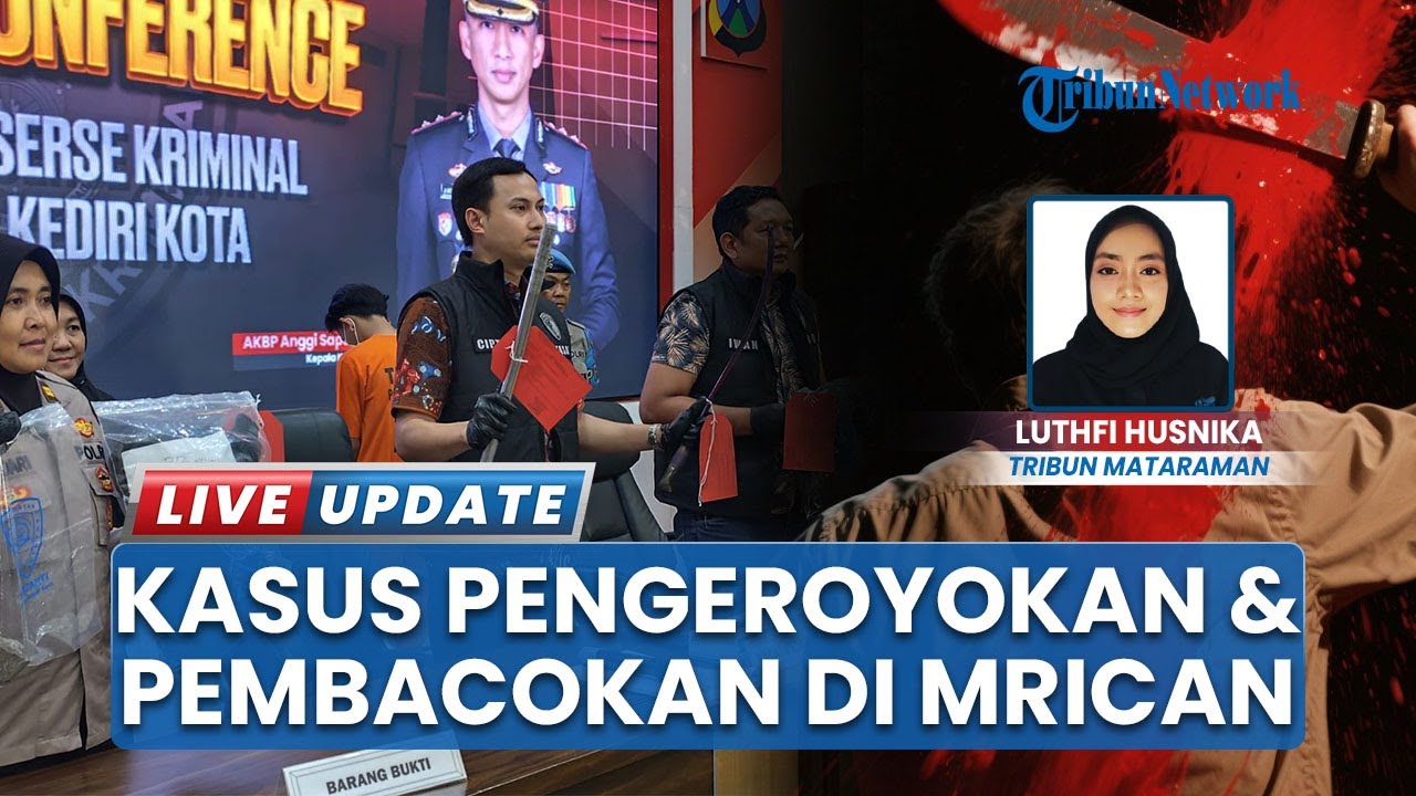 Polres Kediri Kota Tetapkan 5 Tersangka Kasus Pengeroyokan dan Pembacokan di Mrican