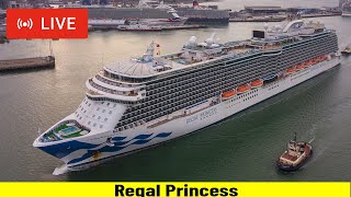SHIPS TV - Regal Princess Cruise Ship Departing Port of Southampton (LIVE)