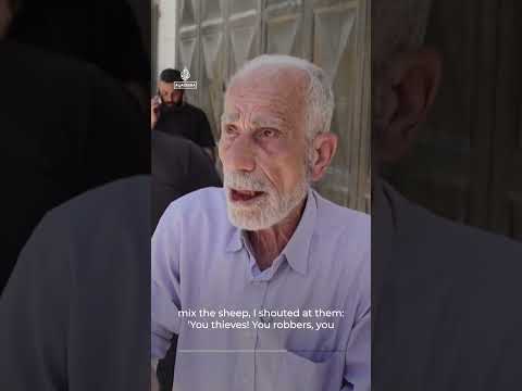Israeli settlers threaten to kill Palestinian farmer and harass sheep | AJ #shorts