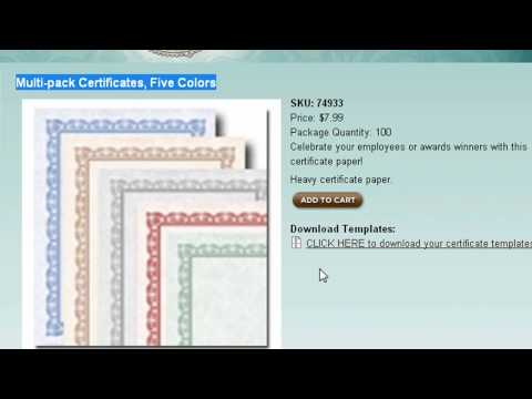 Printing Certificates Hd