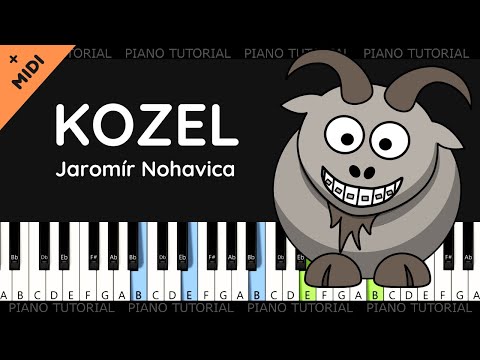 Jaromír Nohavica - Kozel (piano tutorial | noty | MIDI | české písničky)