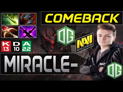 Dota 2 | OG Miracle- Shadow Fiend COMEBACK vs Na`Vi @Starladder Tournament Gameplay