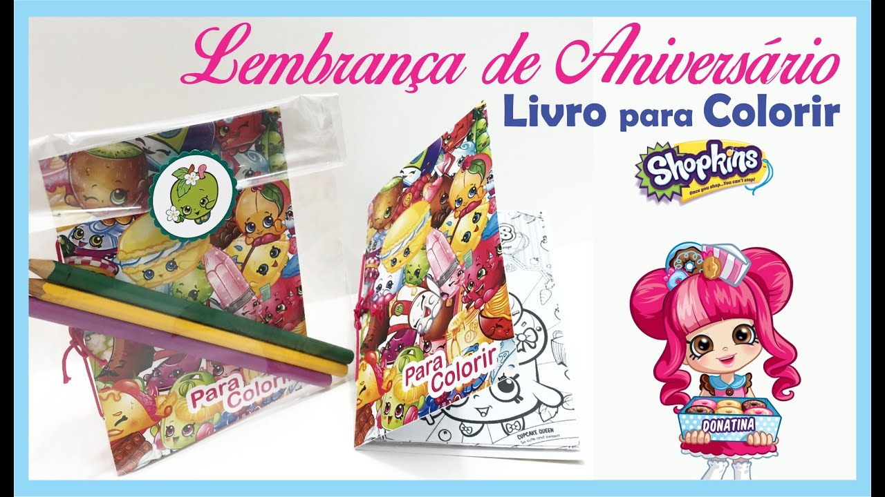 Lembrança de Aniversário Livro para Colorir