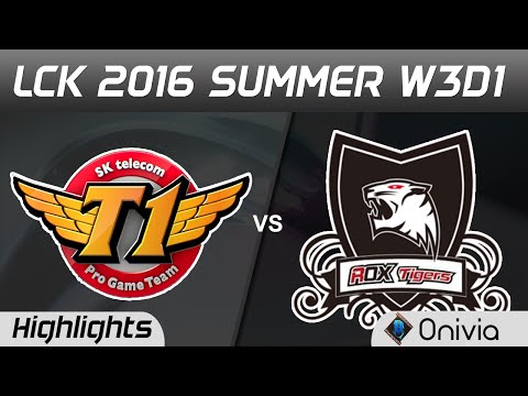 ROX vs SKT Highlights Game 1 LCK Champions W3D1 2016 Summer ROX Tigers vs SK Telecom T1