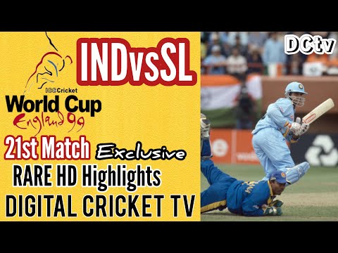INDIA vs SRI LANKA / 21st Match / Cricket World Cup 1999 / Rare HD Highlights / New HD Video