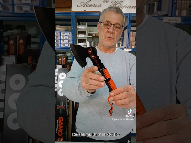 Vídeo relacionado con Mini Hacha de Caza de Hoja Fija, Hacha pequeña de Acero Inoxidable de 4, 3 Pulgadas con Mango de Madera para colección