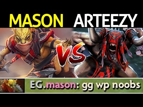 Arteezy [Bloodseeker] VS Mason [Bounty Hunter] Dota 2 FPL - gg wp noobs