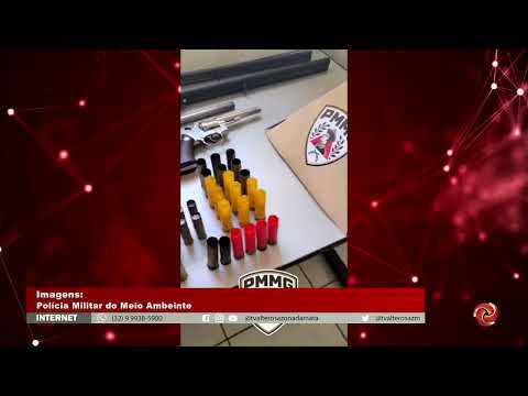 Homem é preso com 4 armas e por crime ambiental