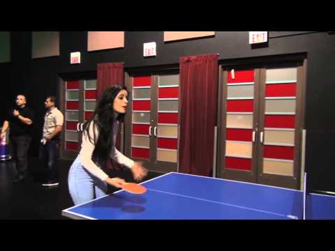 Camila and Austin playing Ping Pong