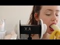 ASMR Eating Sounds Ear To Ear Crispbread With Toppings Banana No Talking