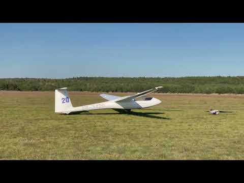 SZD-51 Junior Winch Launch Takeoff
