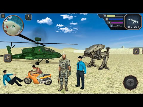 Retired Army Officer Simulator - Helicopter and Robot Driving - Android Gameplay