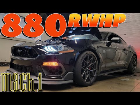 2021 Mach 1 Mustang 880 RWHP (Whipple Supercharger Dyno) Manual on E85 at Brenspeed