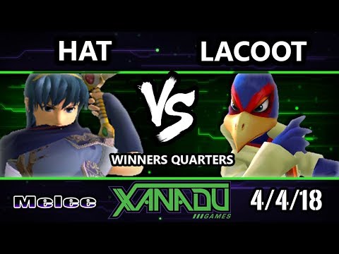 S@X 244 SSBM - hat (Marth, Sheik) Vs. lacoot (Falco) - Smash Melee Winners Quarters
