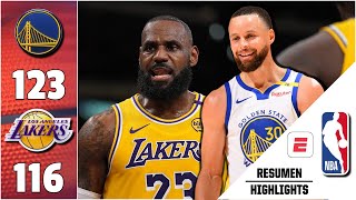 STEPHEN CURRY tuvo estelar actuación con 37 puntos y los WARRIORS vencen 123-116 a los LAKERS | NBA