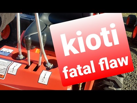 kioti backhoe WATCH BEFORE YOU BUY! controlls interfere with eachother