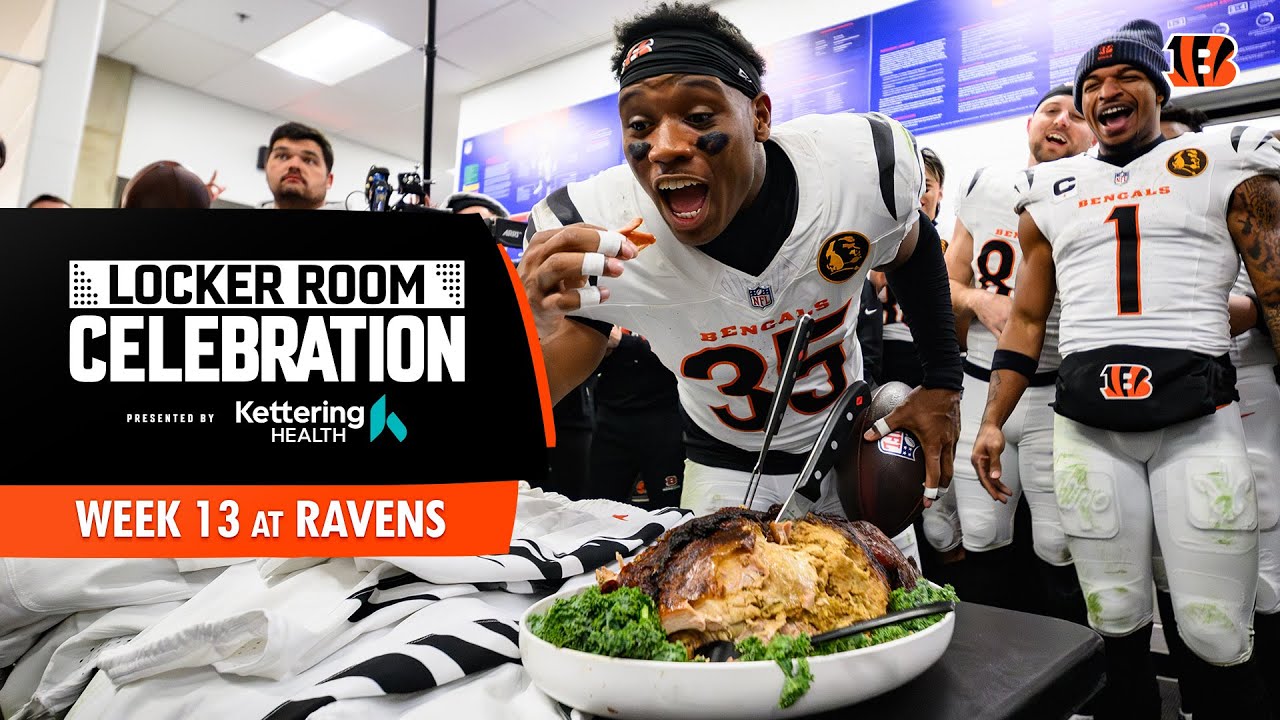 2025 Week 13 vs Ravens | Locker Room Celebration