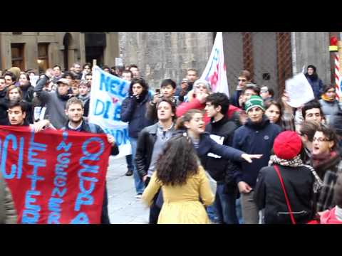 corteo manifestazione contro il ddl gelmini siena