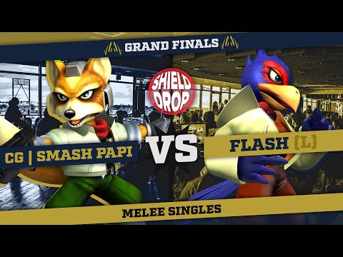 Flash (Falco)  vs CG | Smash Papi (Fox) - Melee Singles Grand Finals - Shield Drop