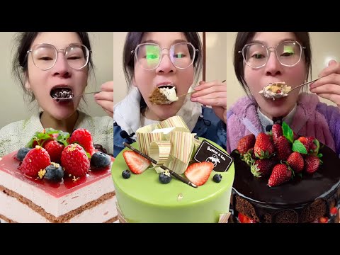 The most delicious Cream Cakes​ | Yummy ASMR Chinese Mukbang Cake Eating | Cake Eating Challenge