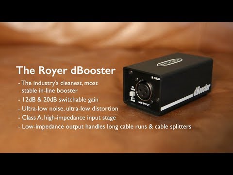 Royer Labs dBooster, In-Line Signal Booster for Ribbon & Dynamic Mics