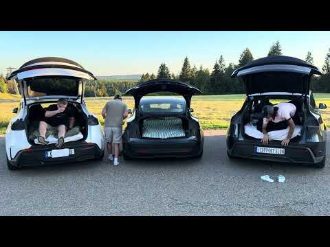 Camping in Germany with 3 Teslas