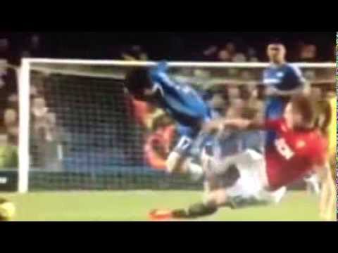 Nemanja Vidic Crazy Red Card vs Chelsea 19/01/2014