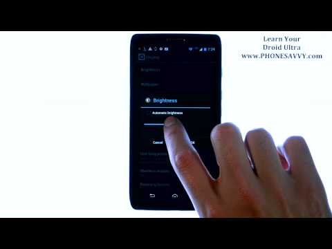 Motorola Droid Ultra - How Do I Adjust Screen Brightness
