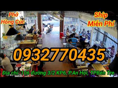 Quán @Phở Hồng Cúc- Quán Phở ngon nhất TP Bến Tre rất đông khách giờ cao điểm-0932770435