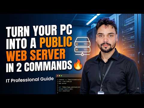 Transform Your PC into a Public Web Server with Just 2 Commands 🔥 | Python + Cloudflare Tunnel