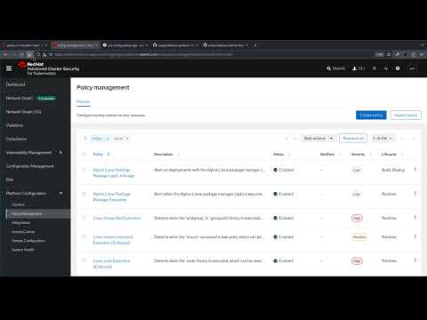 ACS Policy Management with OpenShift GitOps and Pipelines