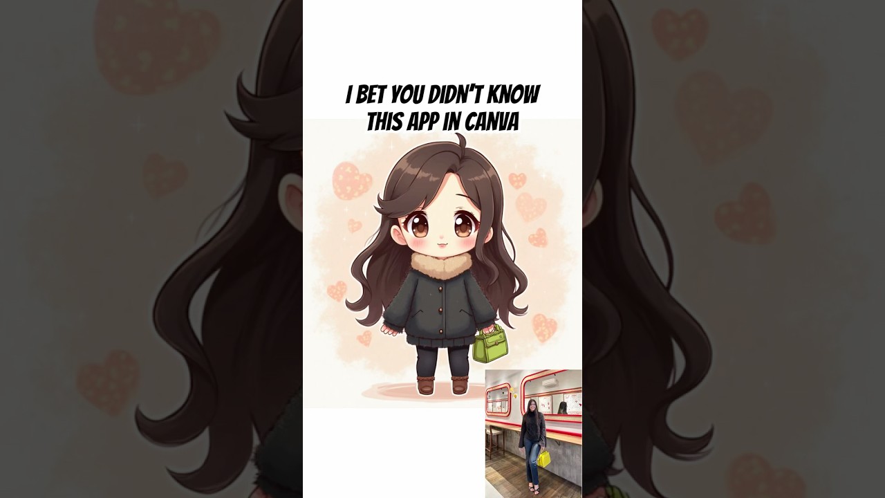 How to Create a Cute Chibi Girl in Canva | Kawaii Anime Art Tutorial | Anime Art #shorts