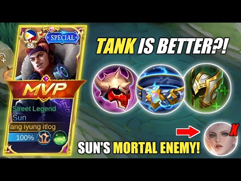 SUN, TANK BUILD IS BETTER? | SUN VS. SILVANNA | SUN BEST BUILD 2023 -MLBB🔥 #topglobalsun #mlbb