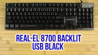 REAL-EL 8700 Gaming Backlit Black (EL123100015) - відео 1