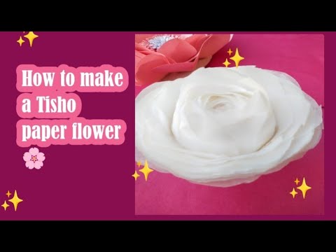 How to make a Tisho paper flower 🌺#  beautiful flower # flower making# paper flower # paper crafts ✨