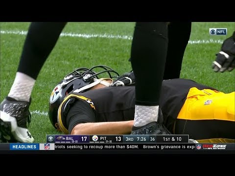 Mason Rudolph Knocked Out After Huge Hit | Ravens vs. Steelers | NFL