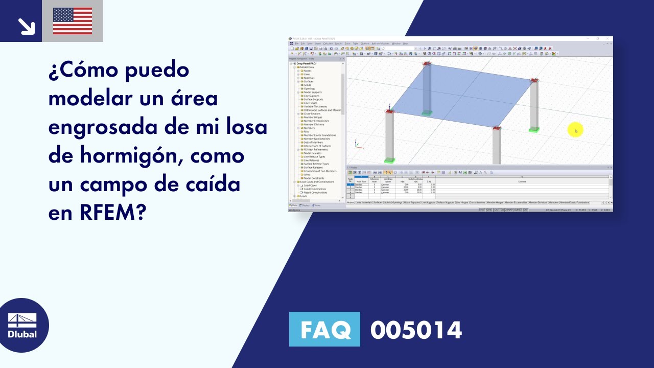 FAQ 005014 | ¿Cómo puedo modelar un área engrosada de mi losa de hormigón, como un campo de caída en RFEM?