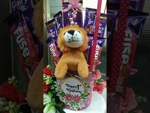 "CHOCOLATE BOUQUET"  ||1st Birthday Gift ||....Candy Wrap.#balloon#Bouquets#Chocolate's