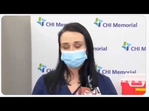 Woman faints after getting vaccine