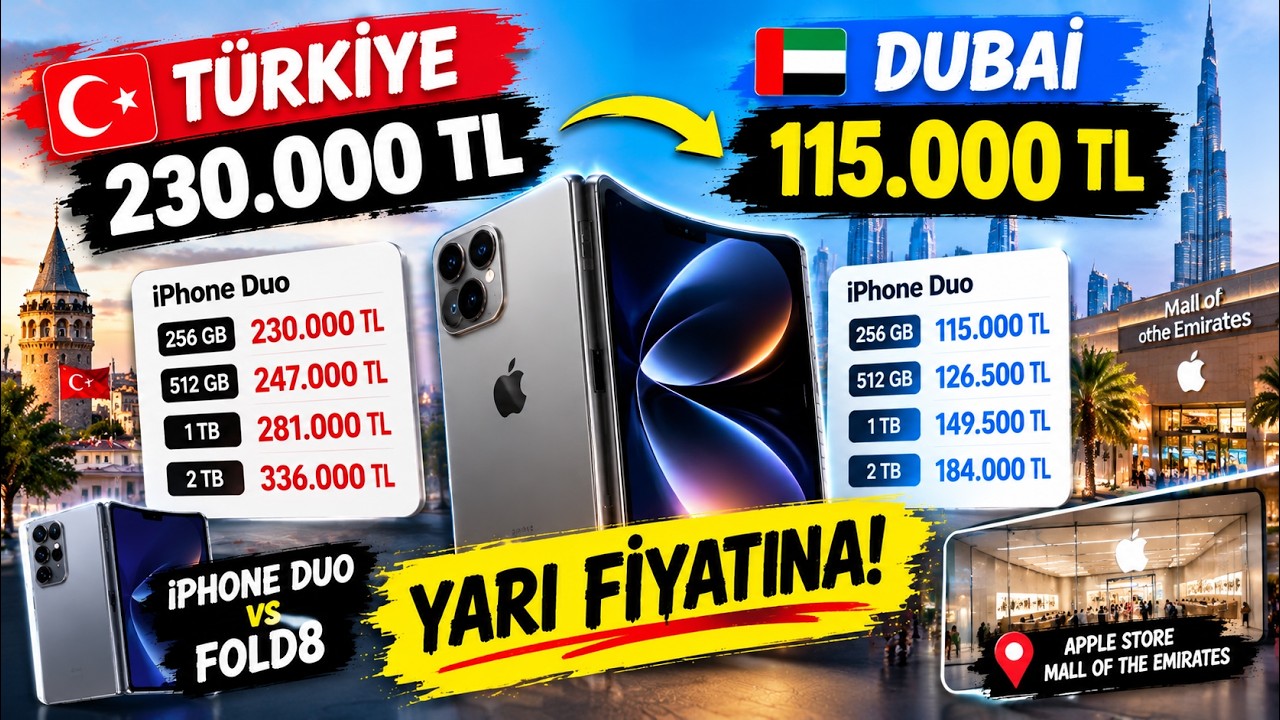 DUBAİ'DE YARI FİYATINA! iPhone Duo Türkiye ve Dubai Fiyatları