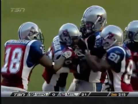 2008-07-04 Winnipeg Blue Bombers vs Montreal Alouettes highlights