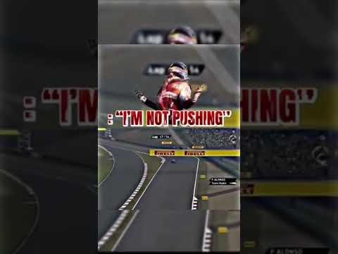 ALONSO "I,M NOT PUSHING"