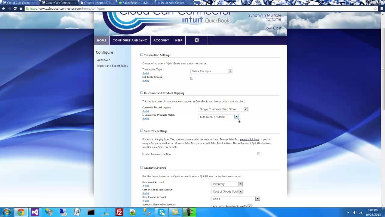 Adobe Business Catalyst QuickBooks Integration Sync Transfer