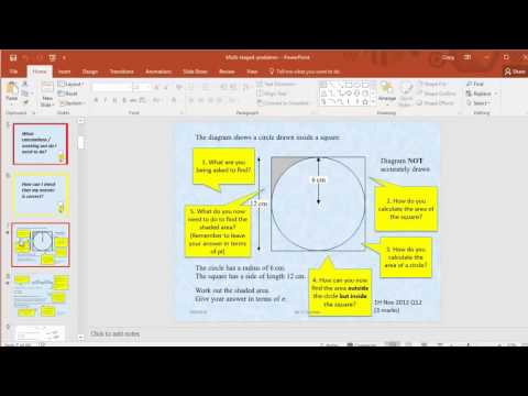 Multi Stage Problems - TES Maths ROTW 8 (2016/17)