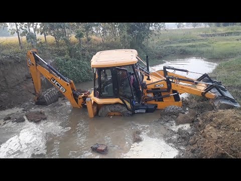 JCB Working For New Bridge Construction - JCB Breaking Bridge Wall - JCB Video