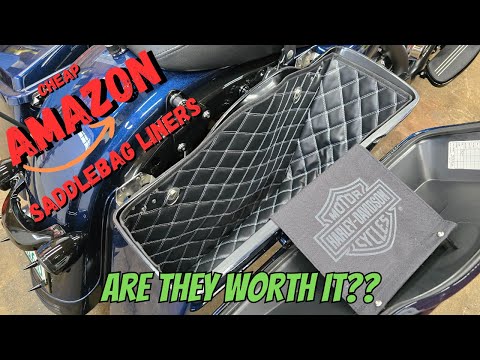 CHEAP AMAZON HARLEY SADDLEBAG LINERS!!! - Installation and Review